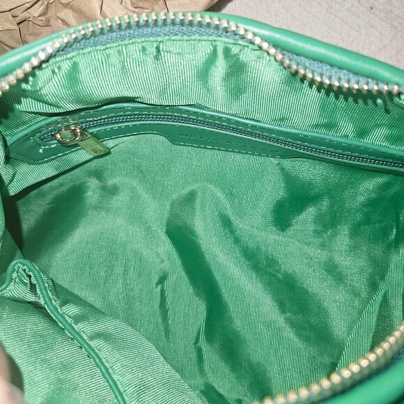 NWT intrecciato Melie Bianco Brigitte emerald green knotted vegan hobo bag - Picture 12 of 13
